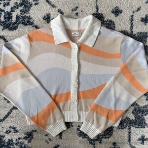 Hollister Pattern Polo Sweater MEDIUM